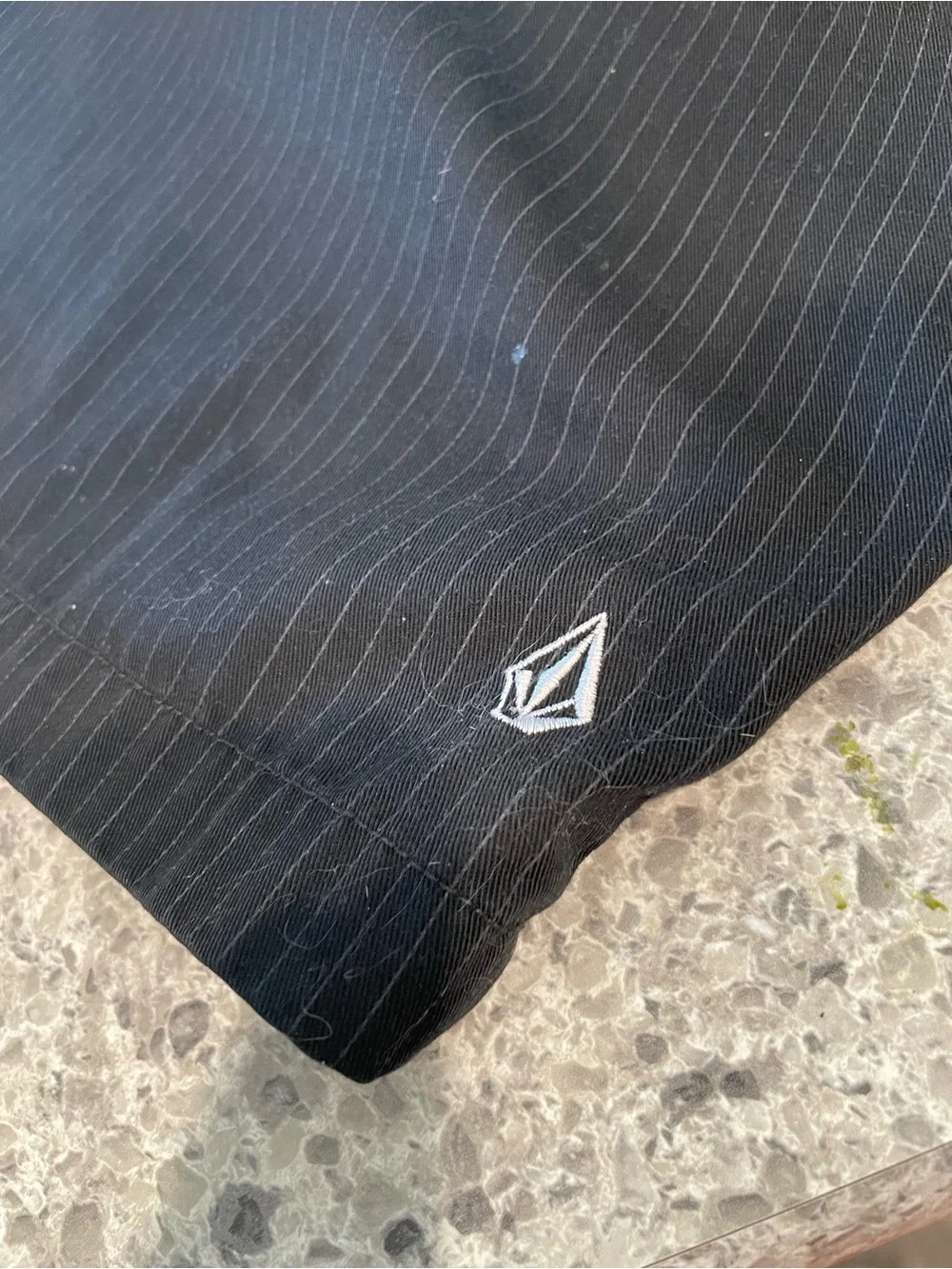 Volcom black pinstripe